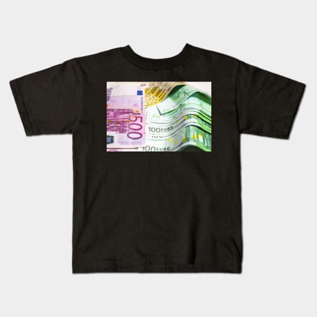 Euro banknotes money Kids T-Shirt by Jkinkwell